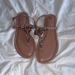 Elegant Women's Sandals with Embellishments